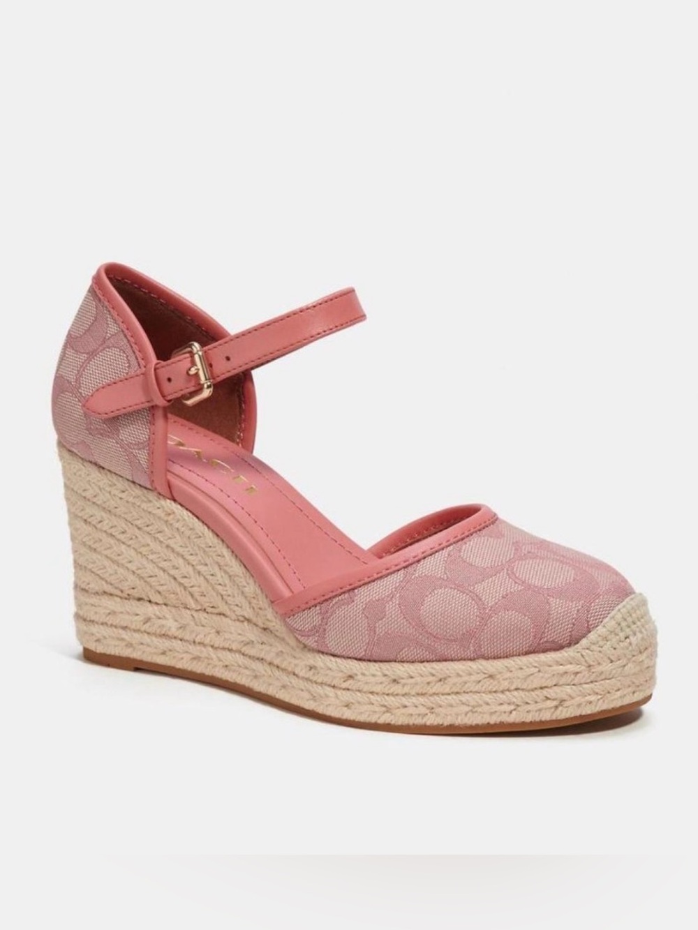 NEW Coach Pink Espadrille Heels